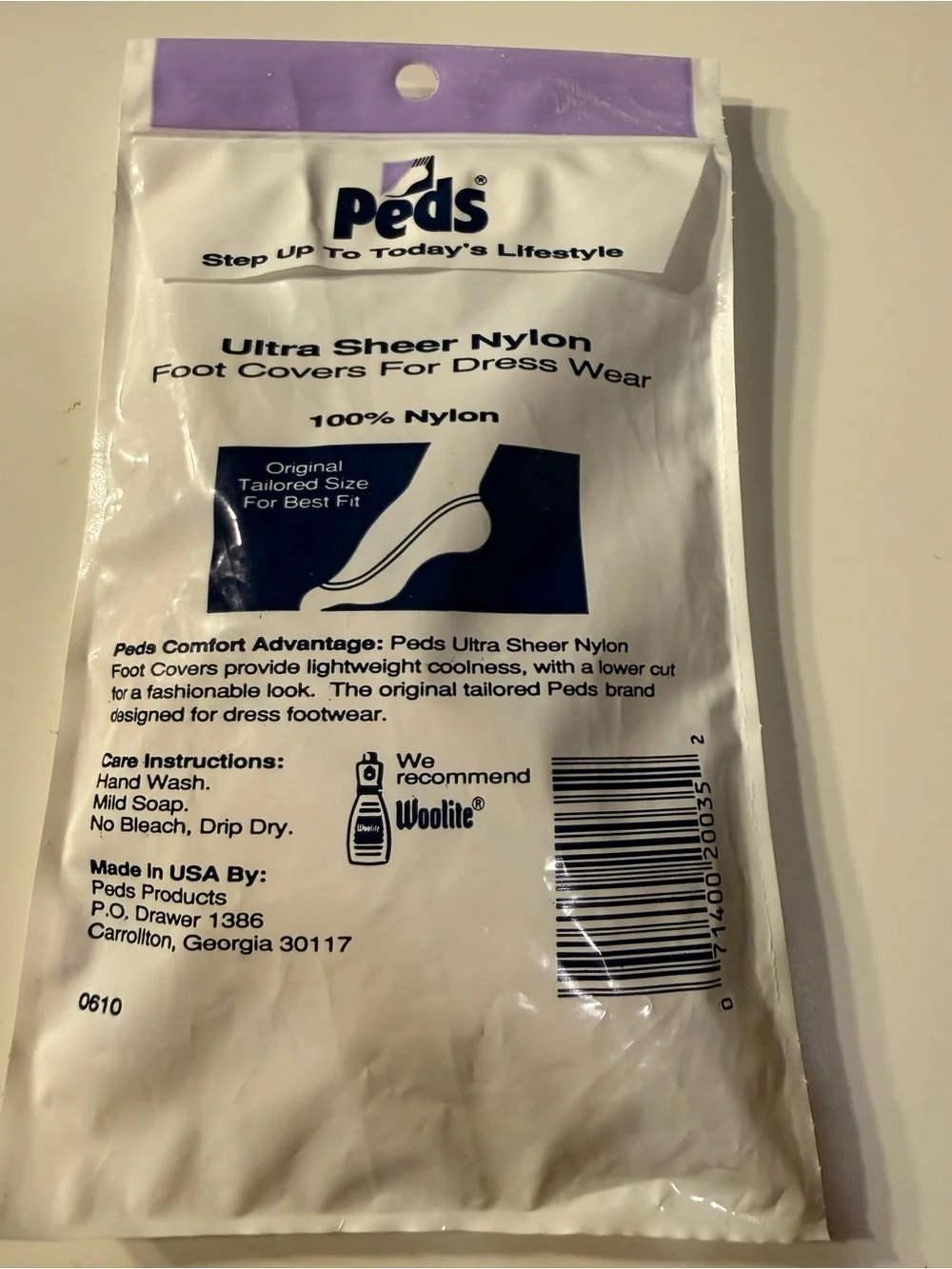 Peds Ultra Sheer Nylon Foot Covers - Nude vintage  set of 3. Plus 4th set open
